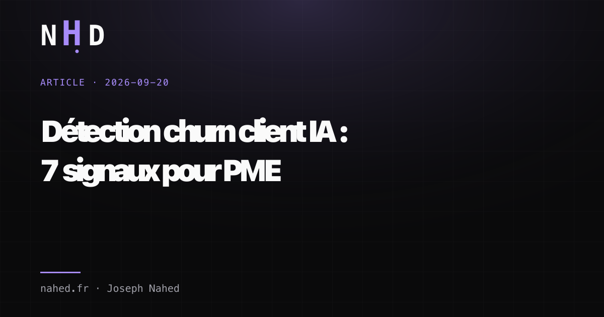 Détection churn client IA pour PME : signaux CRM, scoring et alertes de rétention